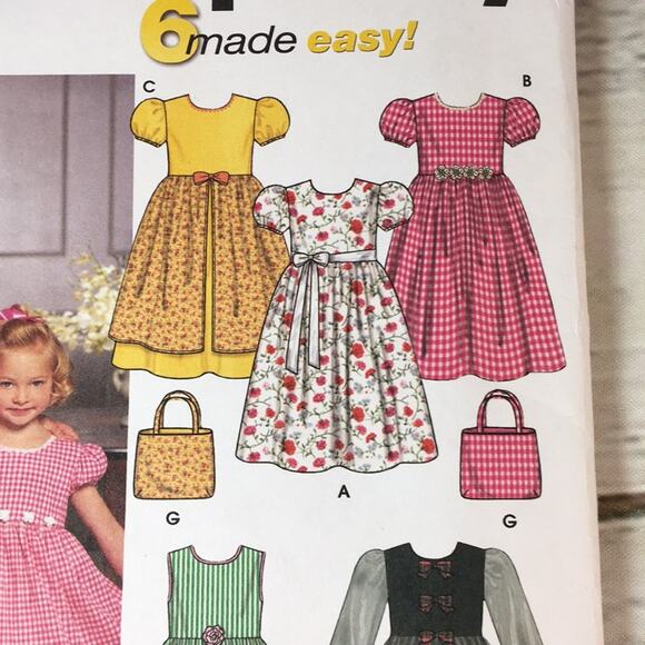 Simplicity 9497 Sewing Pattern Girl's Dresses w/Purse Patterns Sz HH (3, 4, 5, 6 - Picture 4 of 10